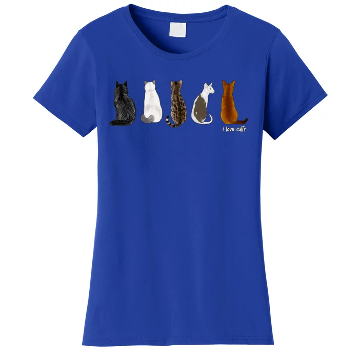 I Love Cats For Cat Lovers Gift Women's T-Shirt