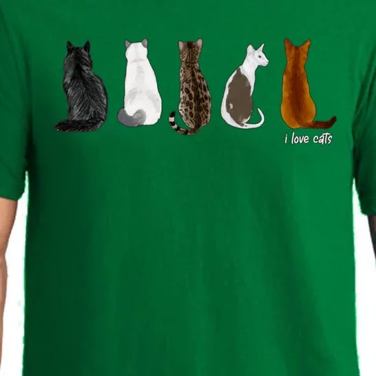 I Love Cats For Cat Lovers Gift Pajama Set