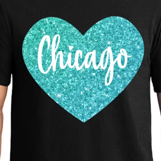 I Love Chicago Usa Heart Meaningful Gift Pajama Set