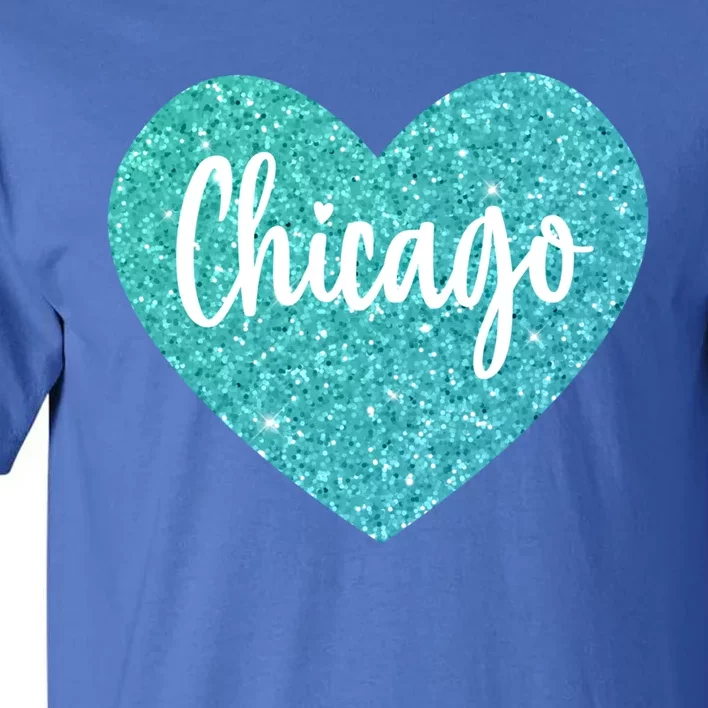 I Love Chicago Usa Heart Meaningful Gift Tall T-Shirt