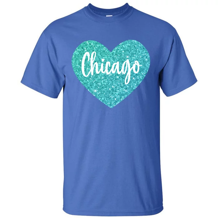 I Love Chicago Usa Heart Meaningful Gift Tall T-Shirt