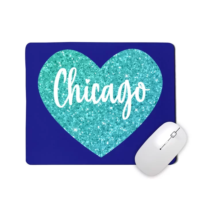 I Love Chicago Usa Heart Meaningful Gift Mousepad