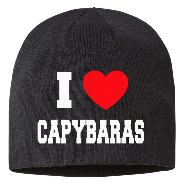 I Love Capybaras 8 1/2in Sustainable Knit Beanie