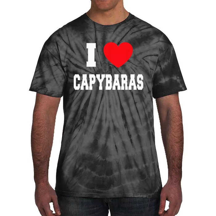 I Love Capybaras Tie-Dye T-Shirt