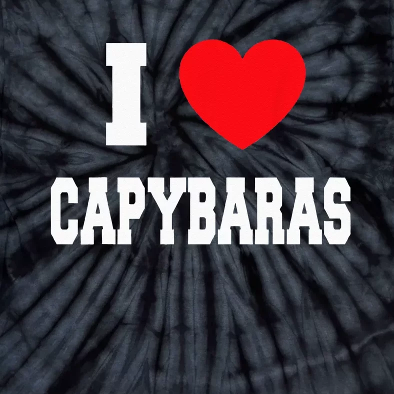 I Love Capybaras Tie-Dye T-Shirt