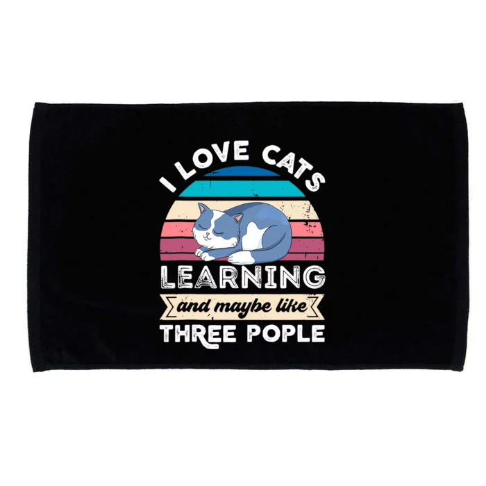 I love Cats Learning and like Three People Microfiber Hand Towel