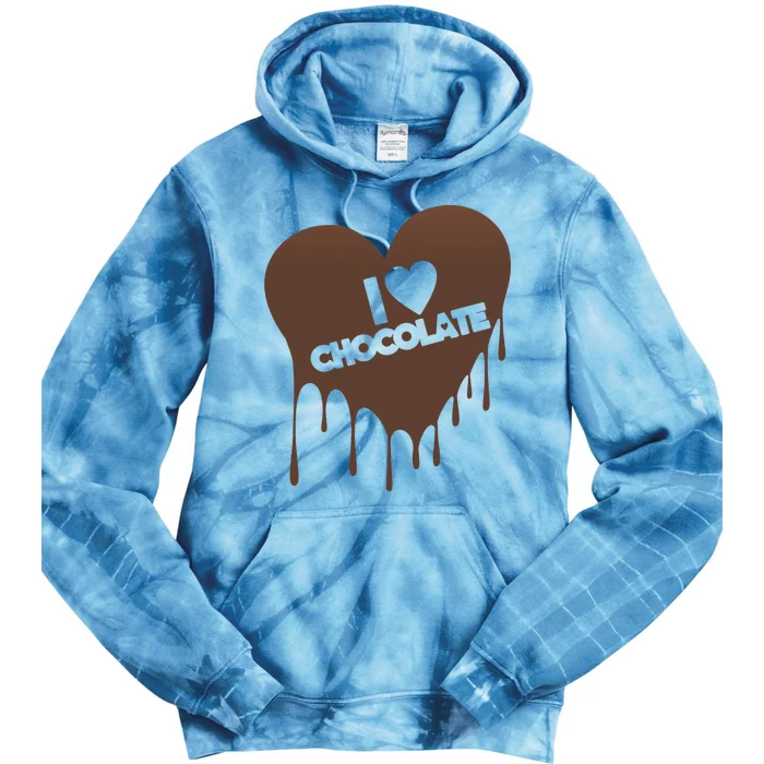 I Love Chocolate Candy Heart Lover Tie Dye Hoodie