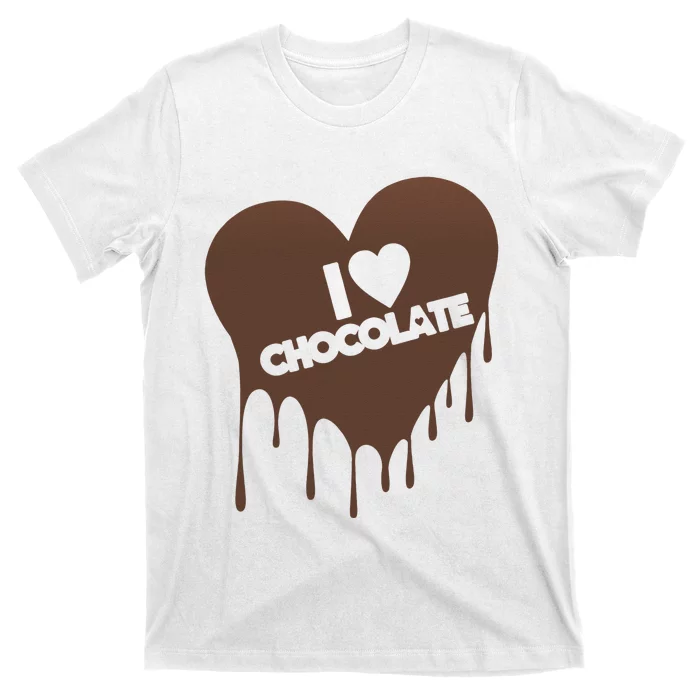 I Love Chocolate Candy Heart Lover T-Shirt