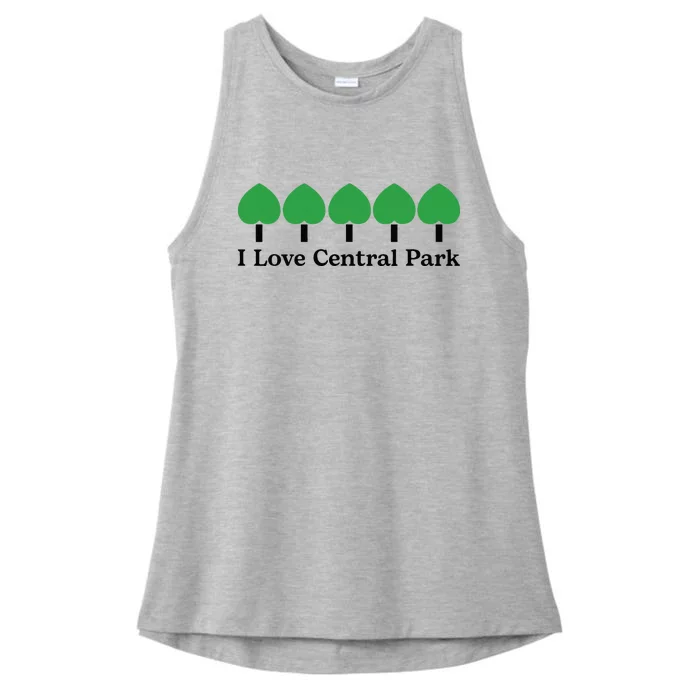 I Love Central Park Ladies Tri-Blend Wicking Tank