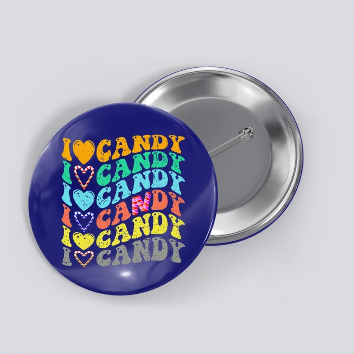 I Love Candy Halloween Party Cute Trick Or Treat Candyland Button