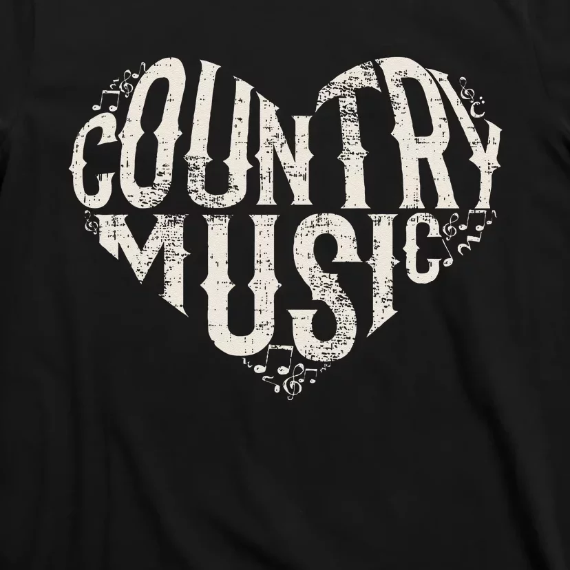 I Love Country Design Country Music Lover Gift Idea T-Shirt