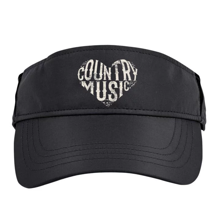 I Love Country Design Country Music Lover Gift Idea Adult Drive Performance Visor