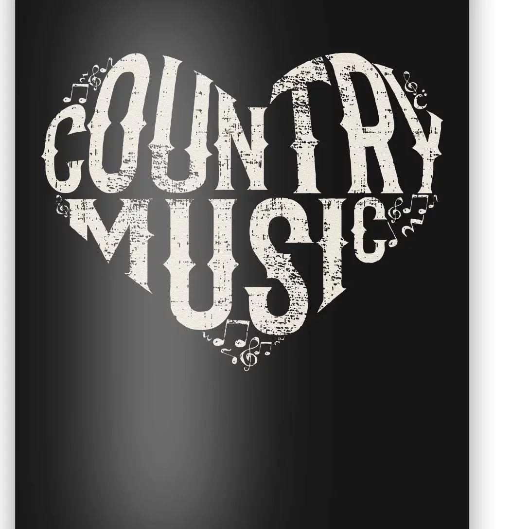 I Love Country Design Country Music Lover Gift Idea Poster