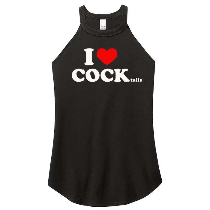 I Love Cocktails I Heart Cocktail Funny Drinking Party Women’s Perfect Tri Rocker Tank