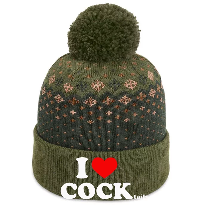 I Love Cocktails I Heart Cocktail Funny Drinking Party The Baniff Cuffed Pom Beanie