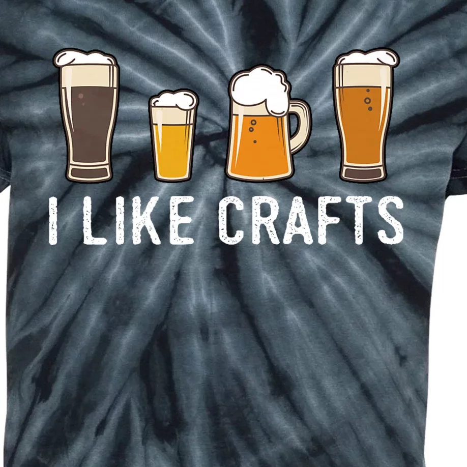 I Like Crafts Beer Kids Tie-Dye T-Shirt