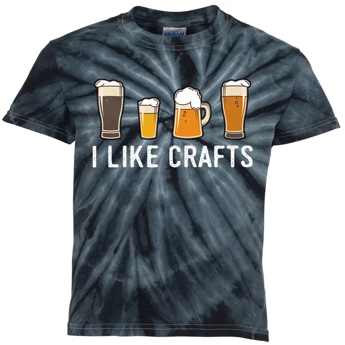 I Like Crafts Beer Kids Tie-Dye T-Shirt