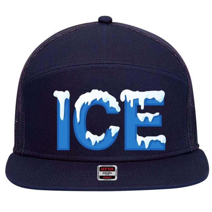 Ice Logo Costume 7 Panel Mesh Trucker Snapback Hat