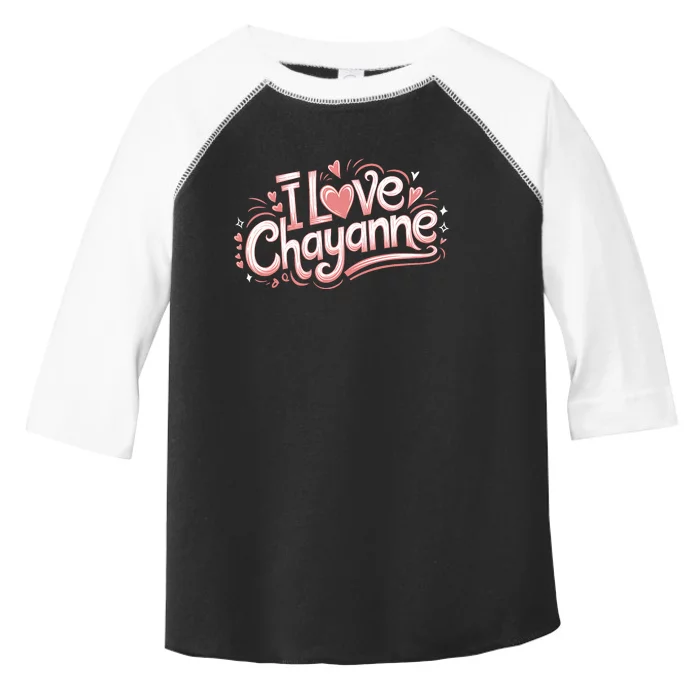 I Love Chayanne Girlfriend Boyfriend Couples First Name Toddler Fine Jersey T-Shirt