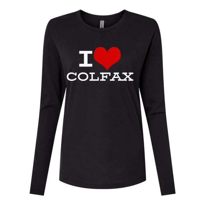 I Love Colfax Colorado Womens Cotton Relaxed Long Sleeve T-Shirt