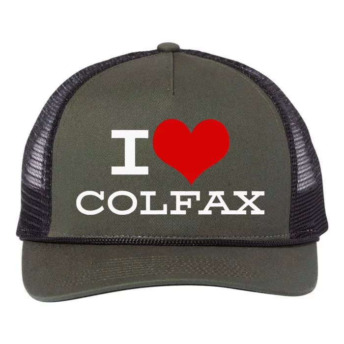 I Love Colfax Colorado Retro Rope Trucker Hat Cap