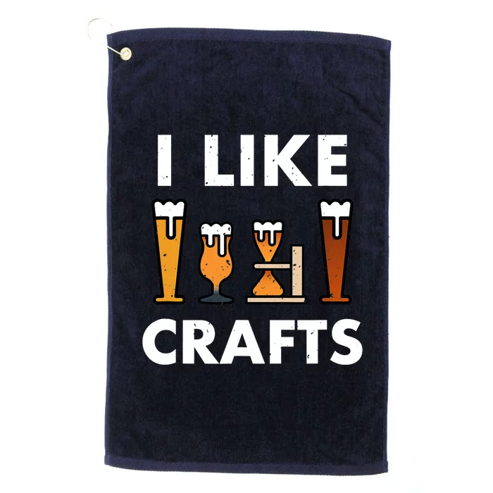 I Like Crafts Beer for crafts beer lover Platinum Collection Golf Towel