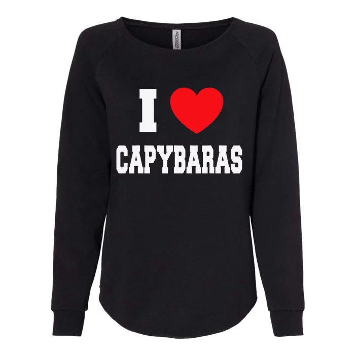 I Love Capybaras Womens California Wash Sweatshirt