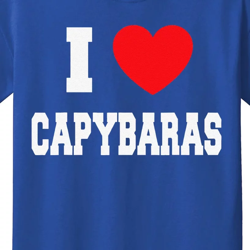 I Love Capybaras Kids T-Shirt