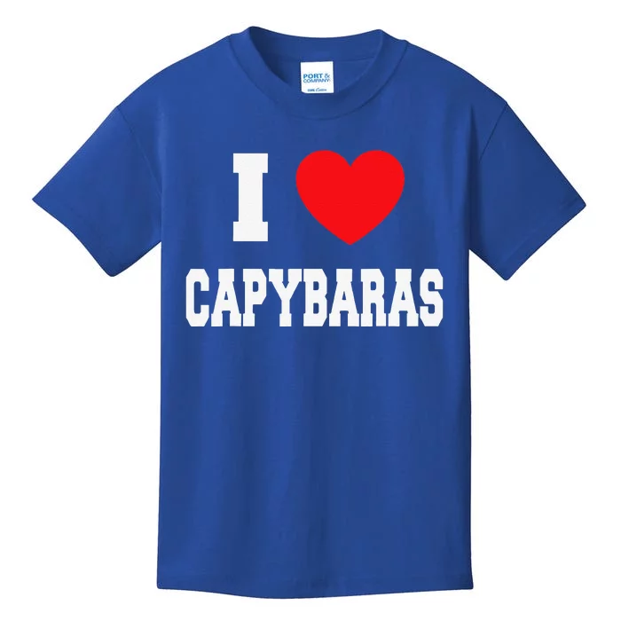 I Love Capybaras Kids T-Shirt