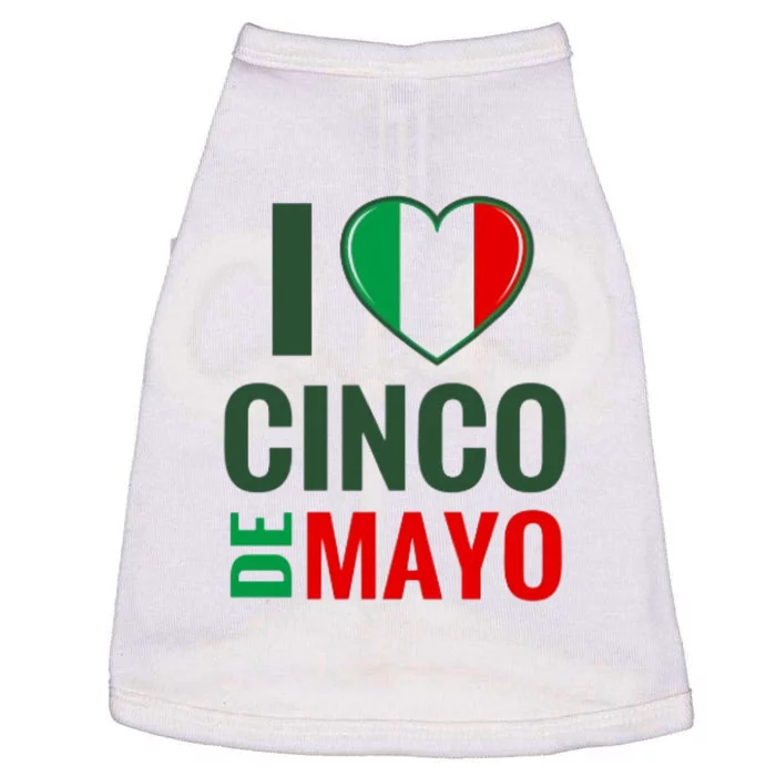 I Love Cinco De Mayo Doggie Tank