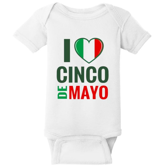 I Love Cinco De Mayo Baby Bodysuit