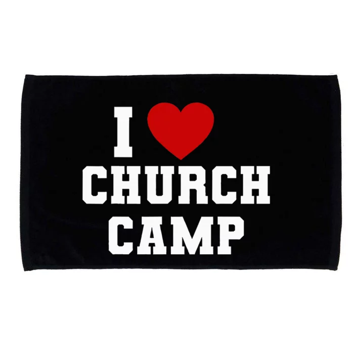 I Love Church Camp Christian Church Bible School Jesus Microfiber Hand Towel