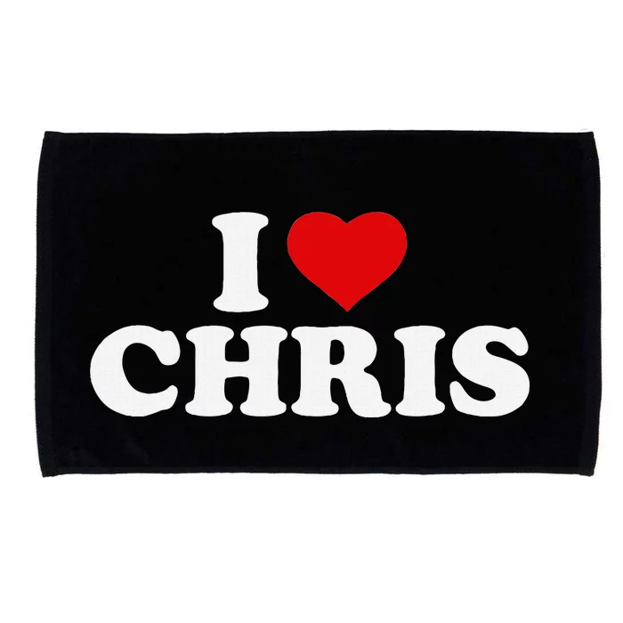 I Love Chris Microfiber Hand Towel