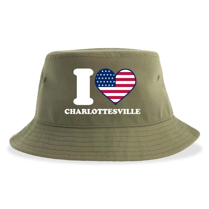 I Love Charlottesville I Heart Charlottesville Gift Sustainable Bucket Hat