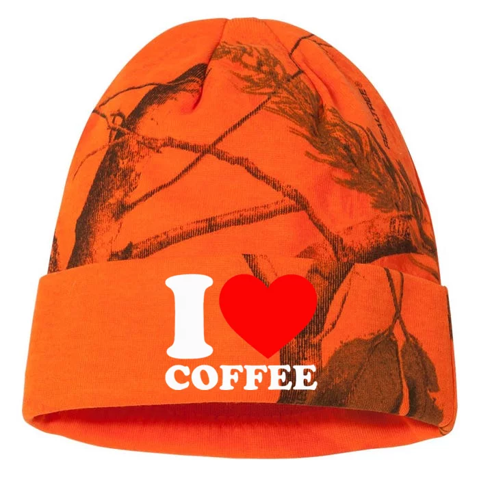 I Love Coffee Kati - 12in Camo Beanie