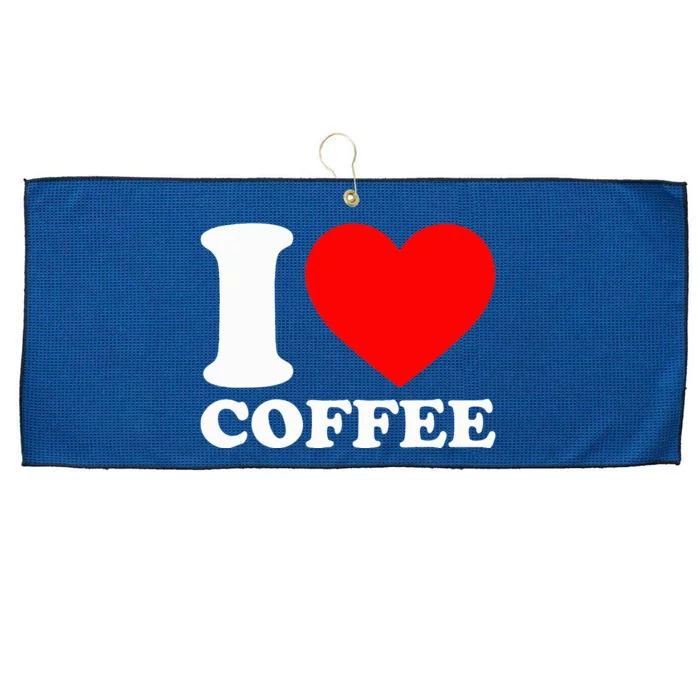 I Love Coffee Large Microfiber Waffle Golf Towel