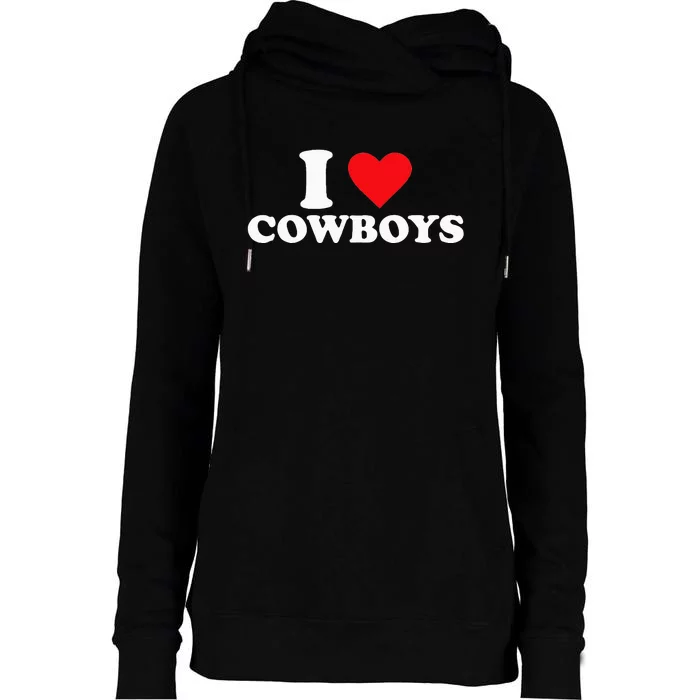 I Love Cow Womens Funnel Neck Pullover Hood