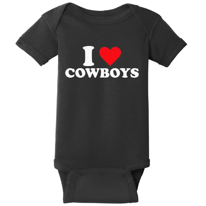 I Love Cow Baby Bodysuit