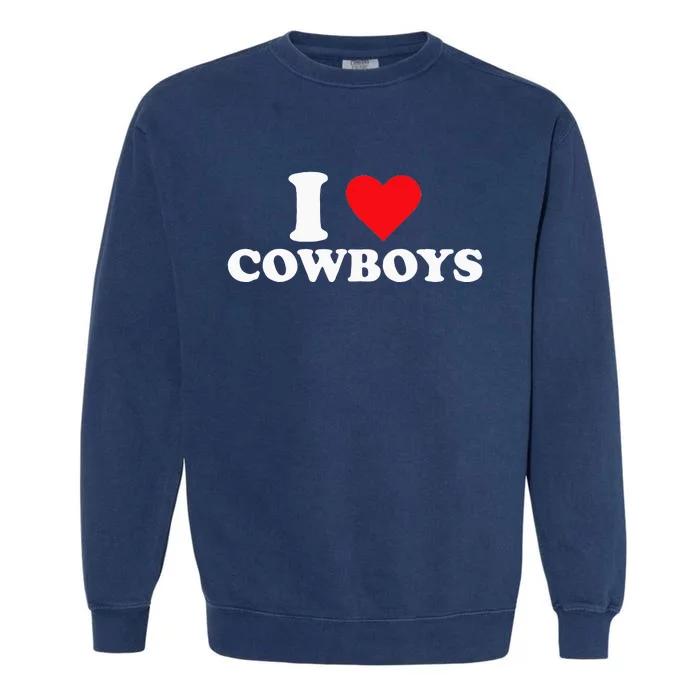 I Love Cow Garment-Dyed Sweatshirt