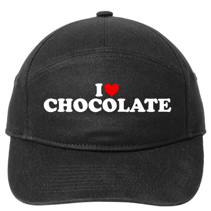 I Love Chocolate Heart 7-Panel Snapback Hat