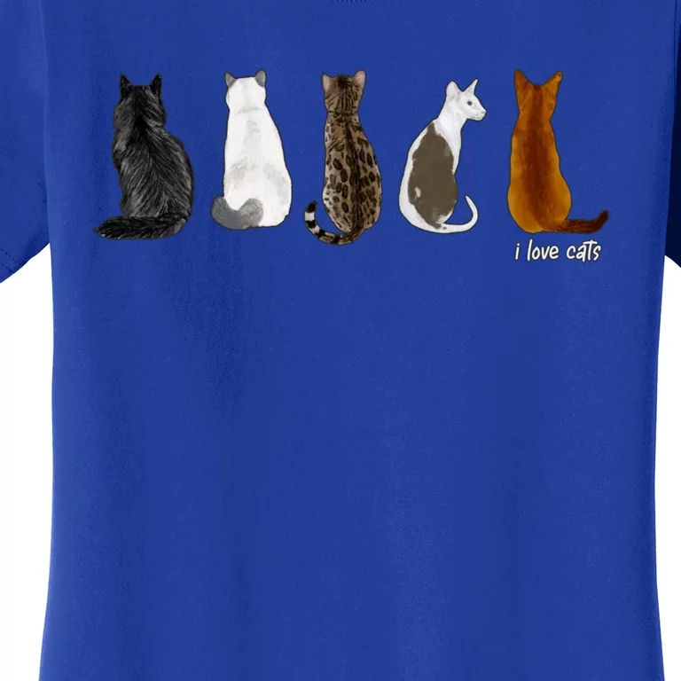 I Love Cats For Cat Lovers Gift Women's T-Shirt