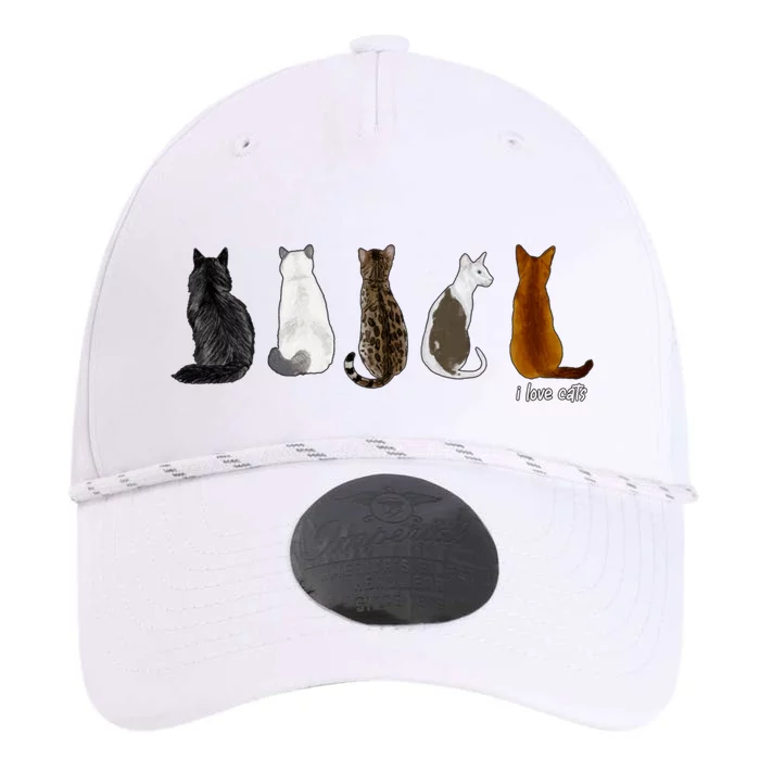 I Love Cats For Cat Lovers Gift Performance The Dyno Cap