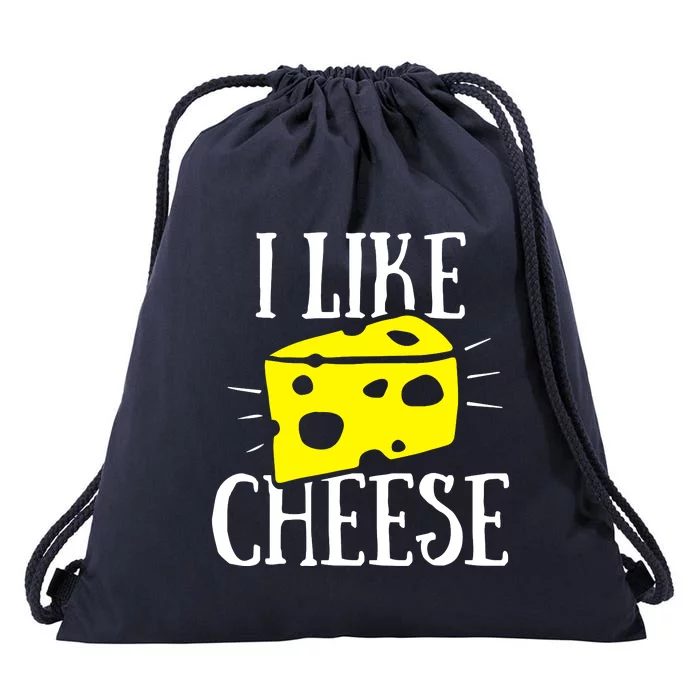 I Like Cheese Drawstring Bag