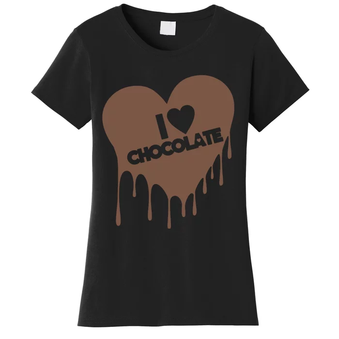 I Love Chocolate Candy Heart Lover Women's T-Shirt