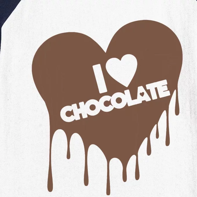 I Love Chocolate Candy Heart Lover Baseball Sleeve Shirt