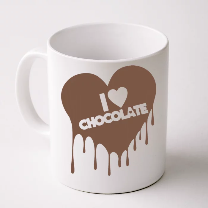 I Love Chocolate Candy Heart Lover Front & Back Coffee Mug