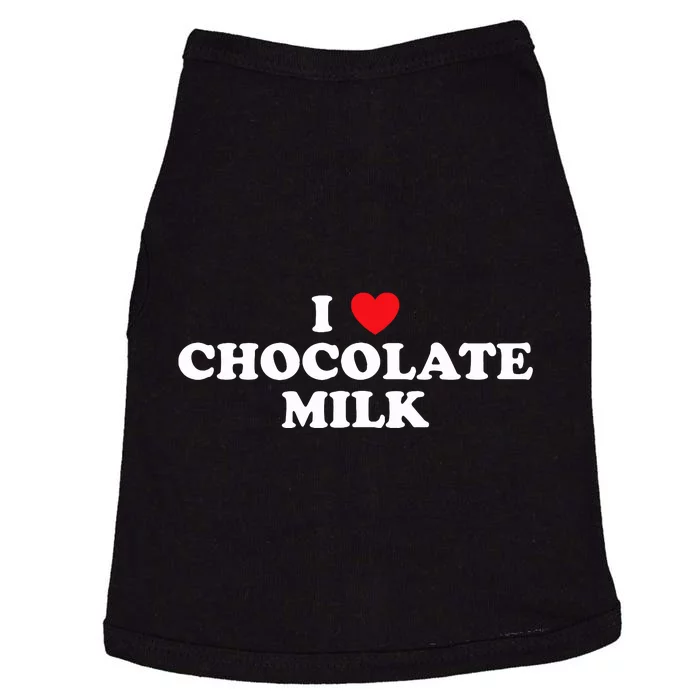 I Love Chocolate Milk Heart Yummy Drink Doggie Tank