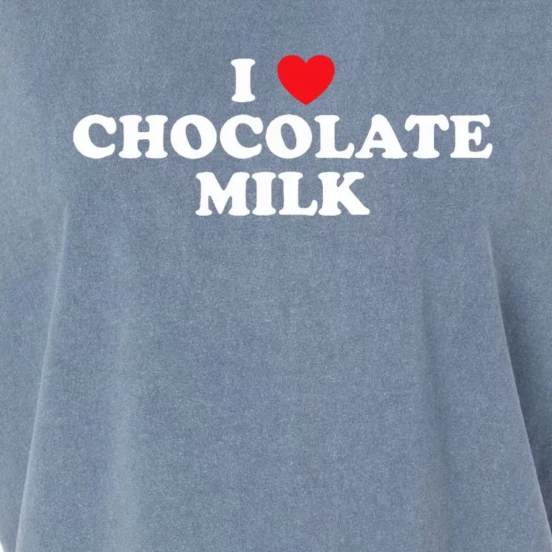 I Love Chocolate Milk Heart Yummy Drink Garment-Dyed Women's Muscle Tee