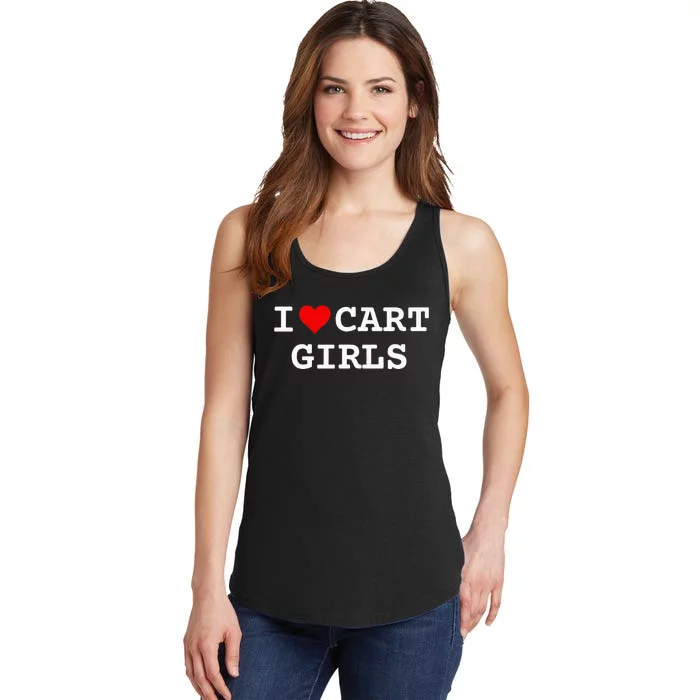 I Love Cart Girl Golf Funny Ladies Essential Tank