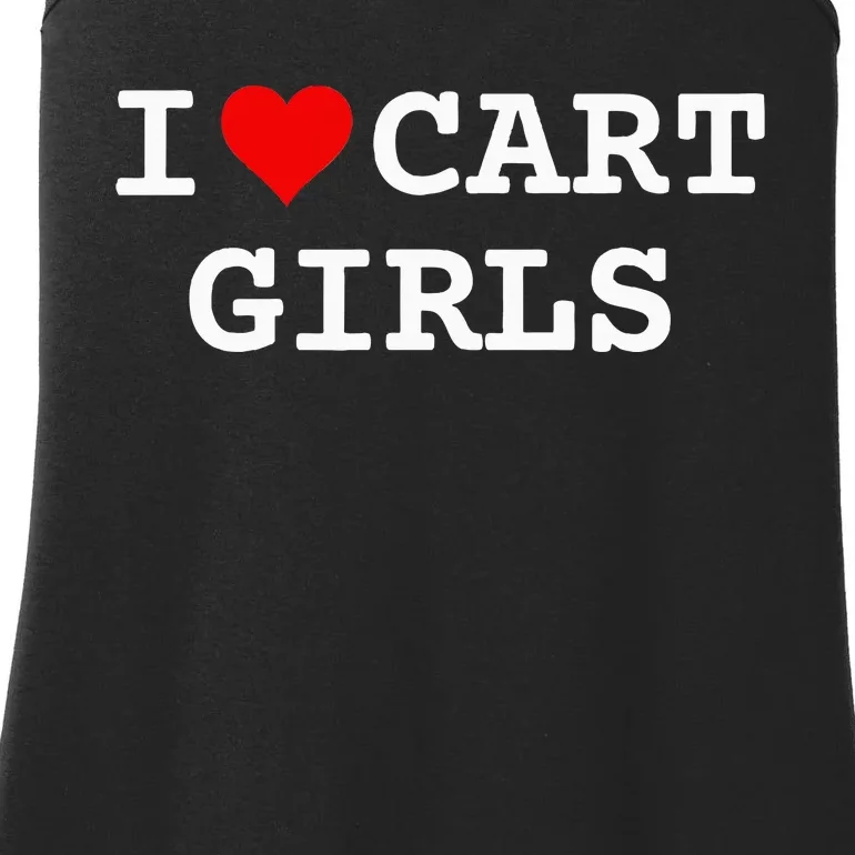 I Love Cart Girl Golf Funny Ladies Essential Tank